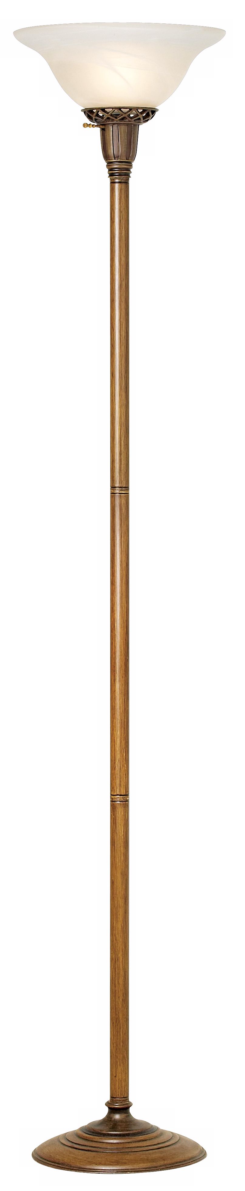 Alabaster Glass Torchiere Floor Lamp