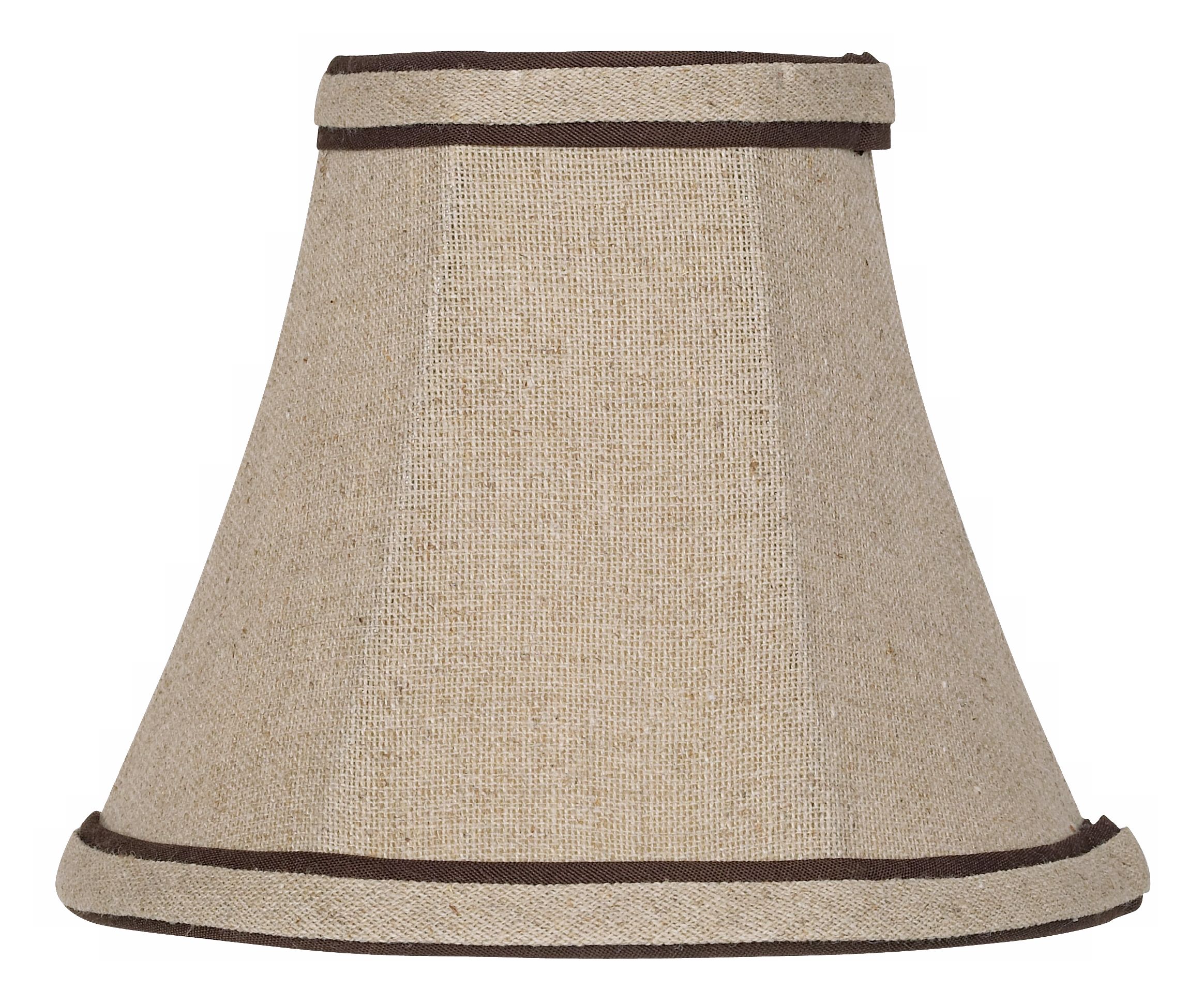 Springcrest™ Brown Trim Linen Bell Shade 3x6x5 (Clip-On)