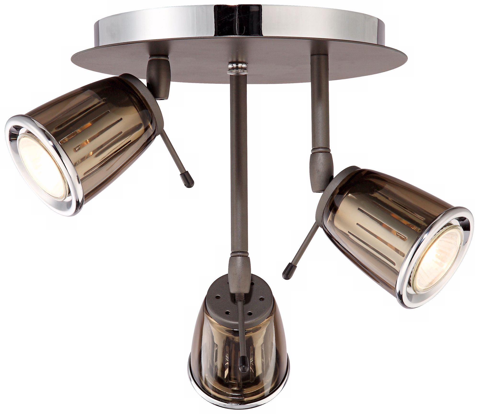 Pro Track174 Bronze Chrome Glass 3 Light Adjustable Fixture 45069