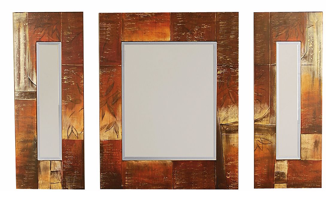Set of Three Mandarin Wall Mirrors