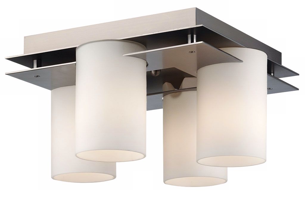 Forecast Ingo 13 1/2" Wide Square Gun Metal Ceiling Light