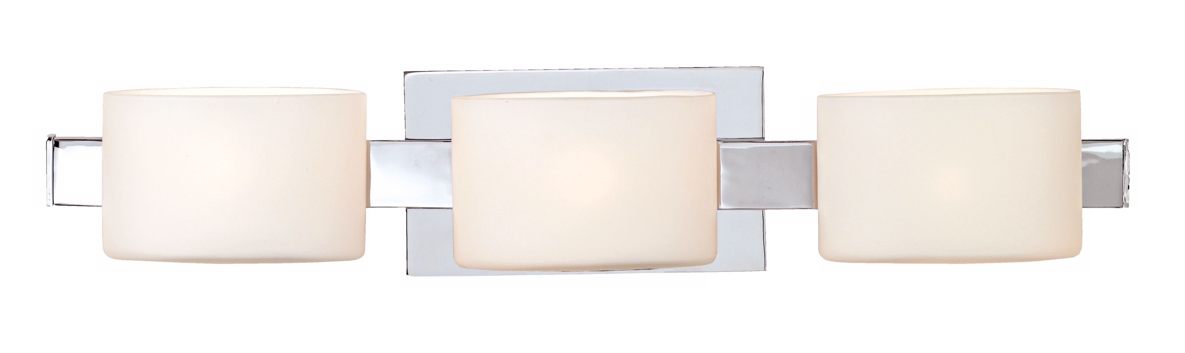 Possini Euro 3 Light Halogen Glass and Chrome Bath Light 45552