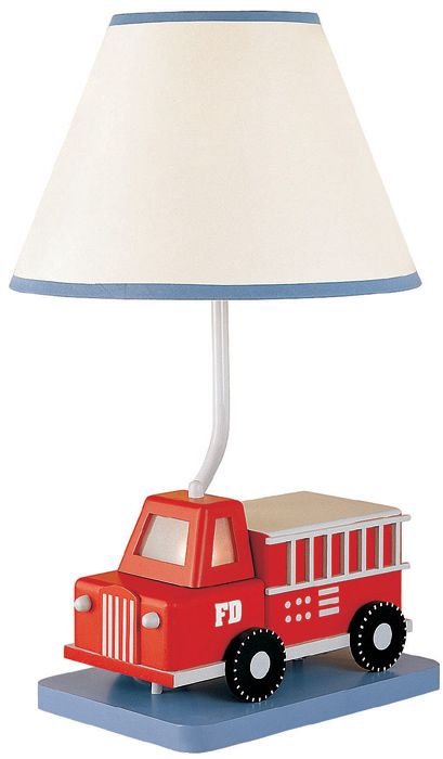 Five-Alarm Fire Truck Table Lamp with Night-Light