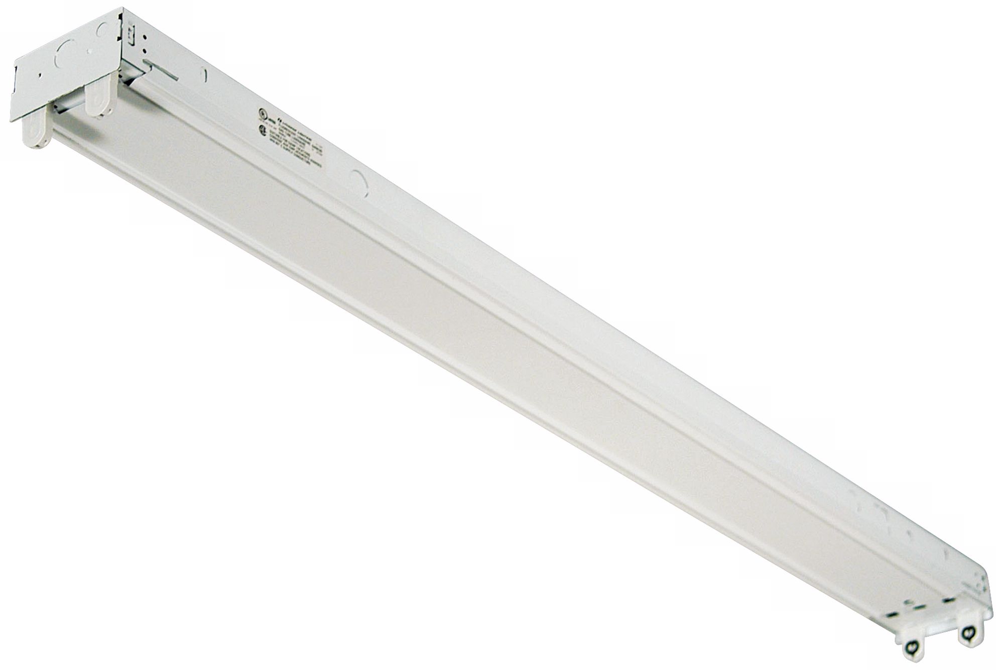 White Finish 2-Light 48" Wide Strip Ceiling Fixture