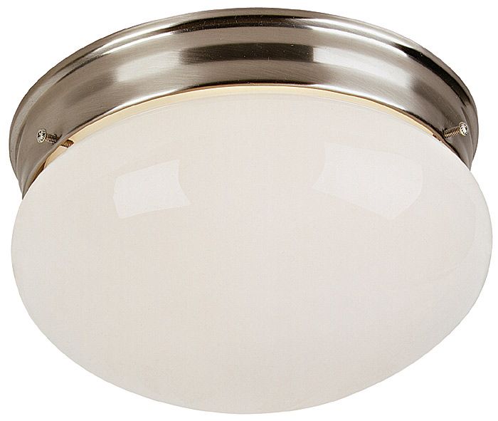 Brushed Steel 10" Wide Ceiling Light Fixture