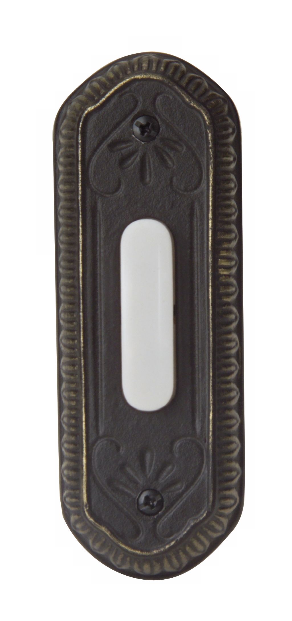 Oval Antique Bronze Doorbell  Button