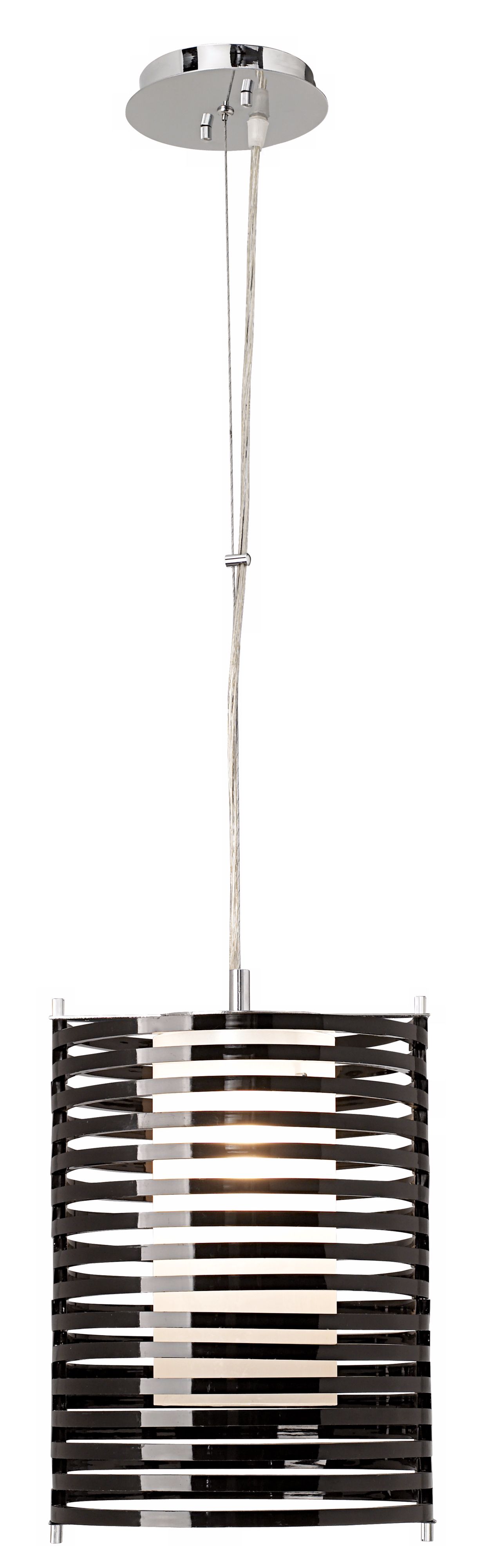 Possini Euro Design Black Parallels Pendant Light