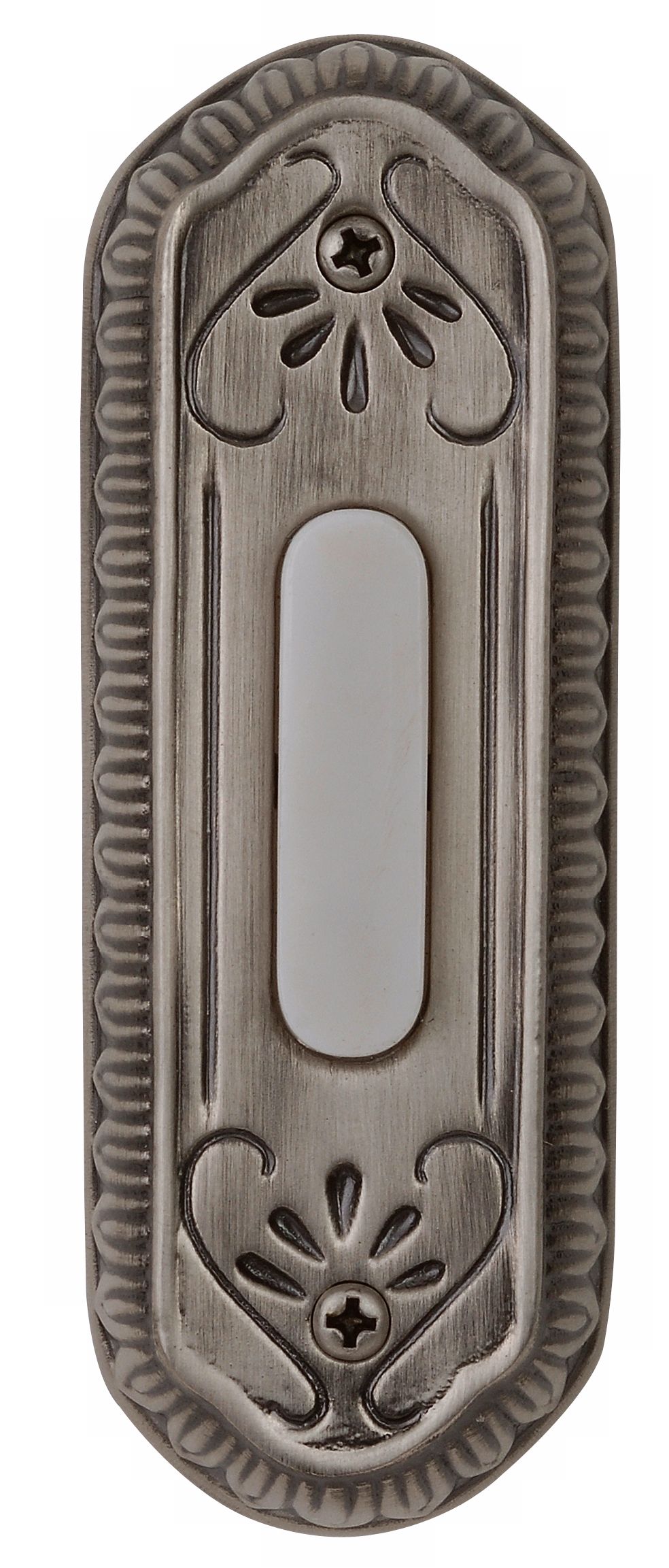 Antique Pewter Oval Push Button Doorbell