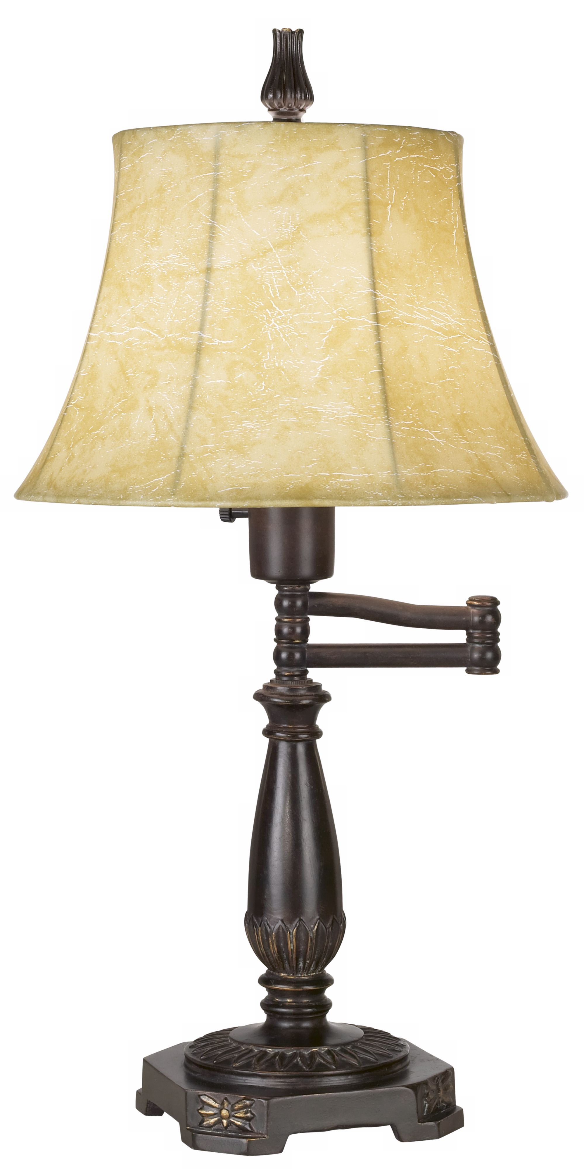 Bronze Finish Swing Arm Table Lamp