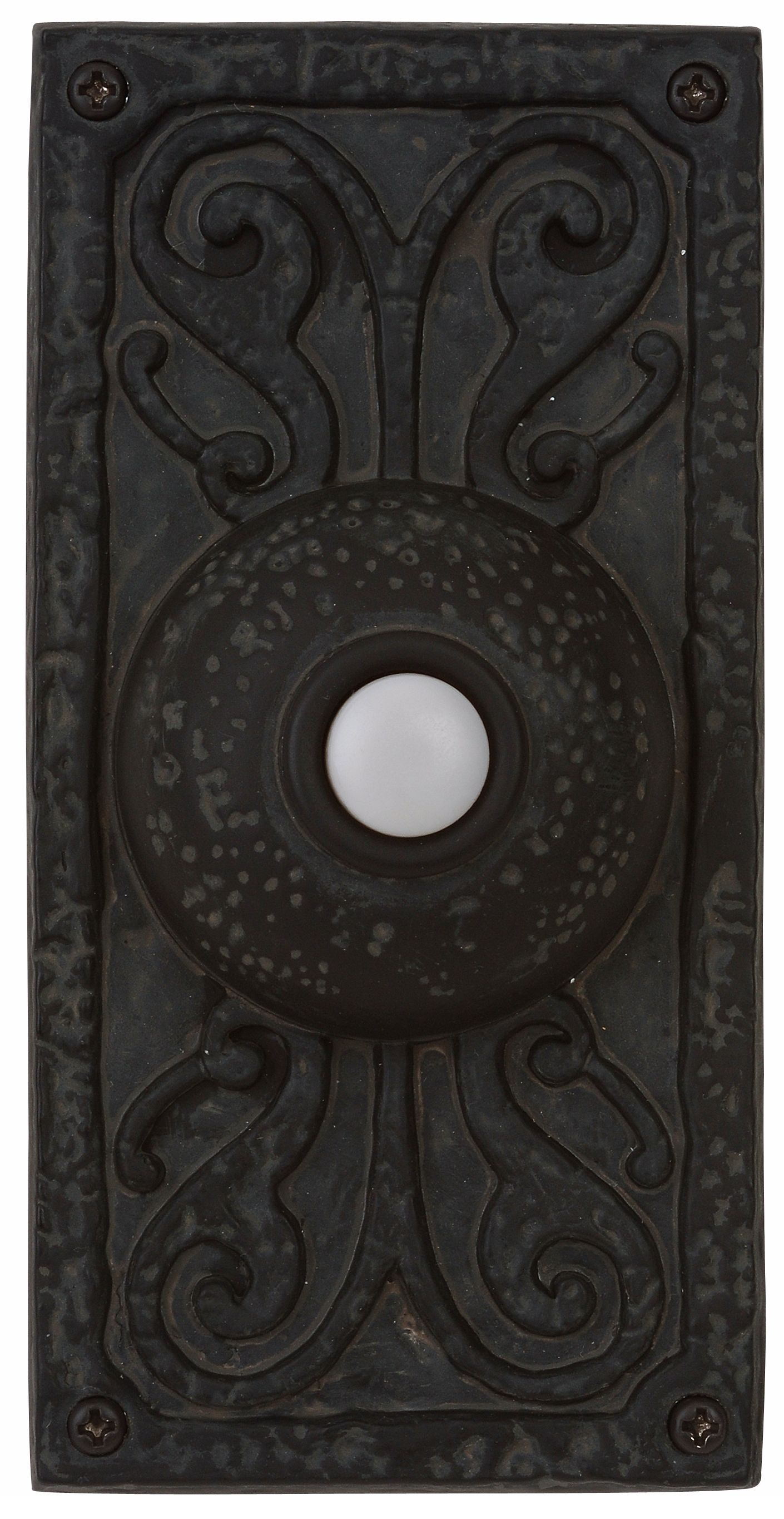 Weathered Rectangular Doorbell  Button