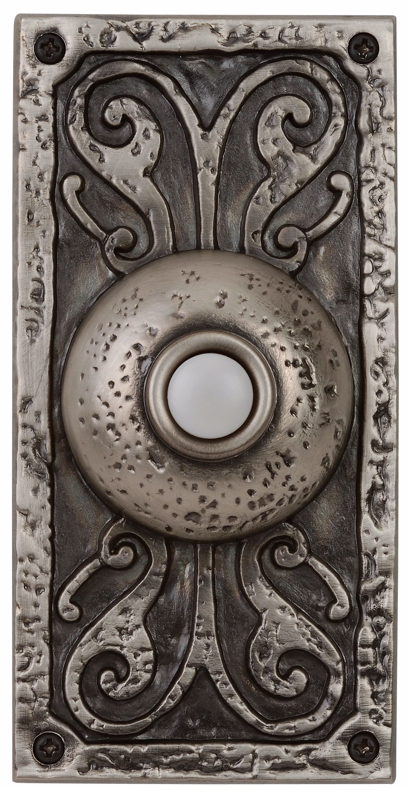 Antique Pewter Doorbell  Button