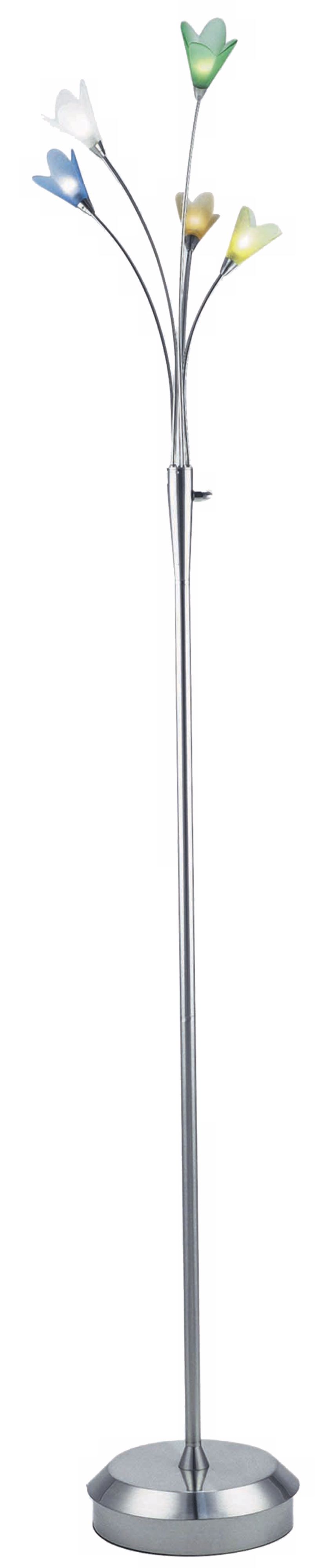 Lite Source Flower Color Glass Halogen Floor Lamp
