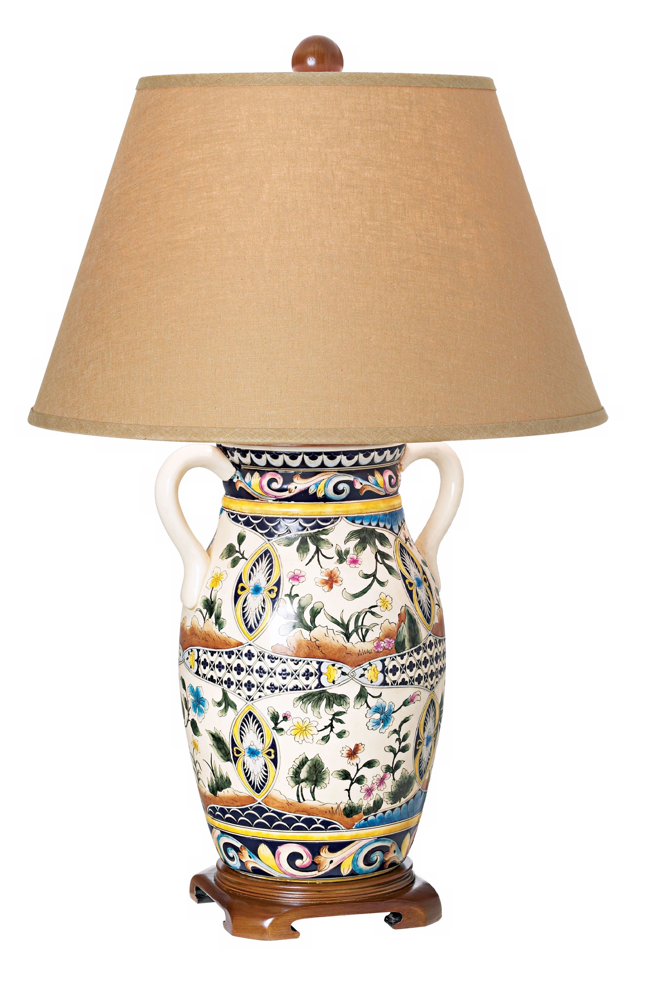Large Tuscan Pottery Ceramic Table Lamp