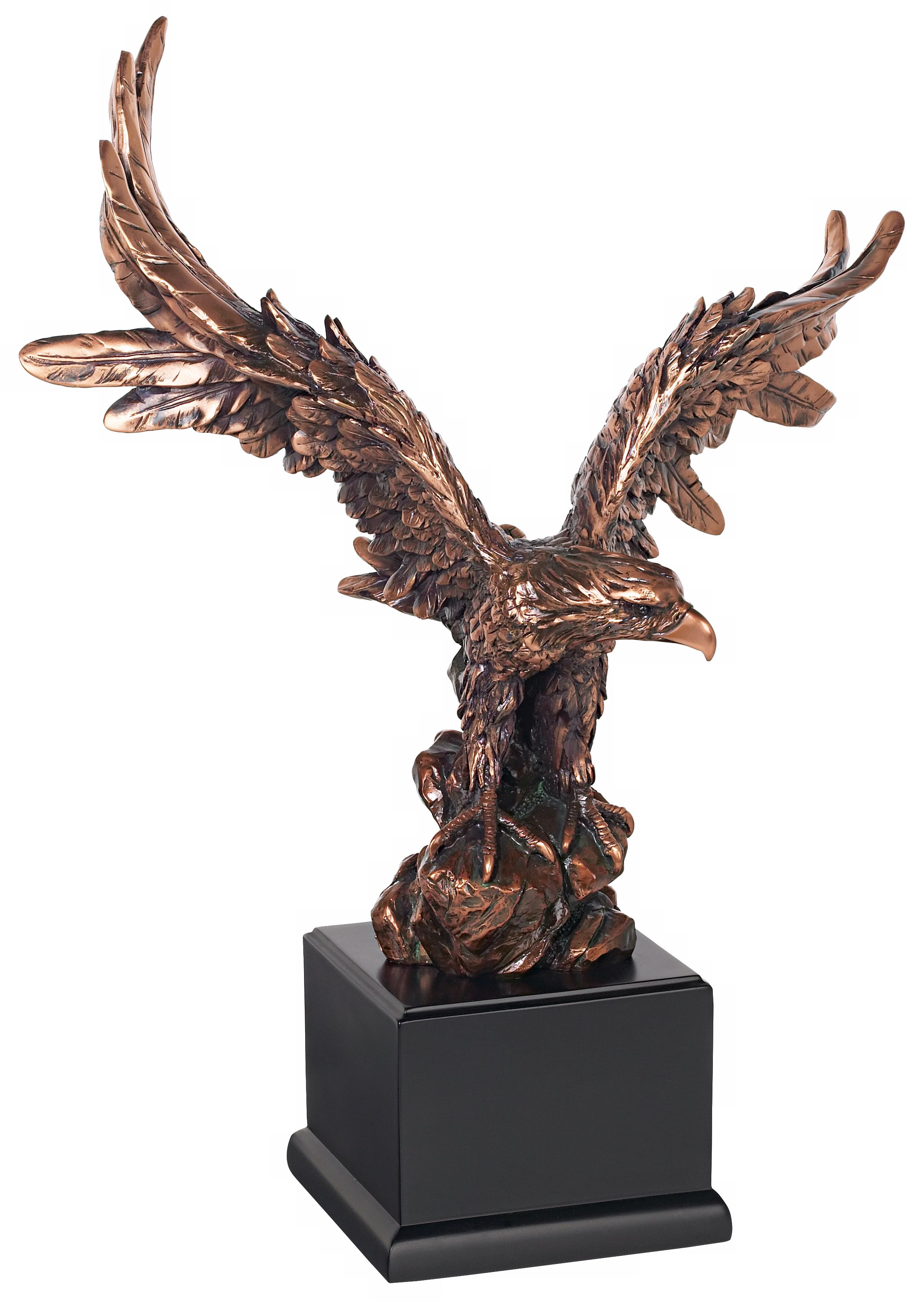 Bronze Eagle Sculpture on Stand