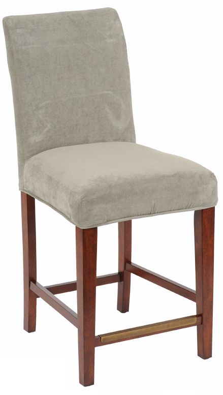 Divine Slipcovered Straight Leg 32 1/2" High Barstool