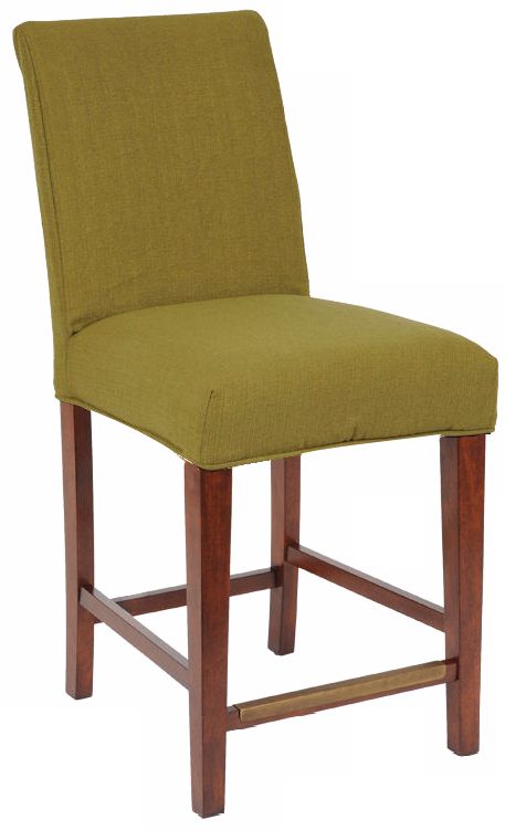 Linon Slipcovered Straight Leg 26" High Counter Stool