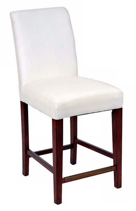 Straight Leg Muslin Covered 26" High Counter Stool
