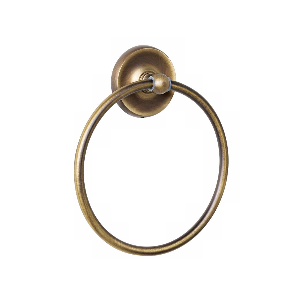 Towel Ring Plain Base Antique English