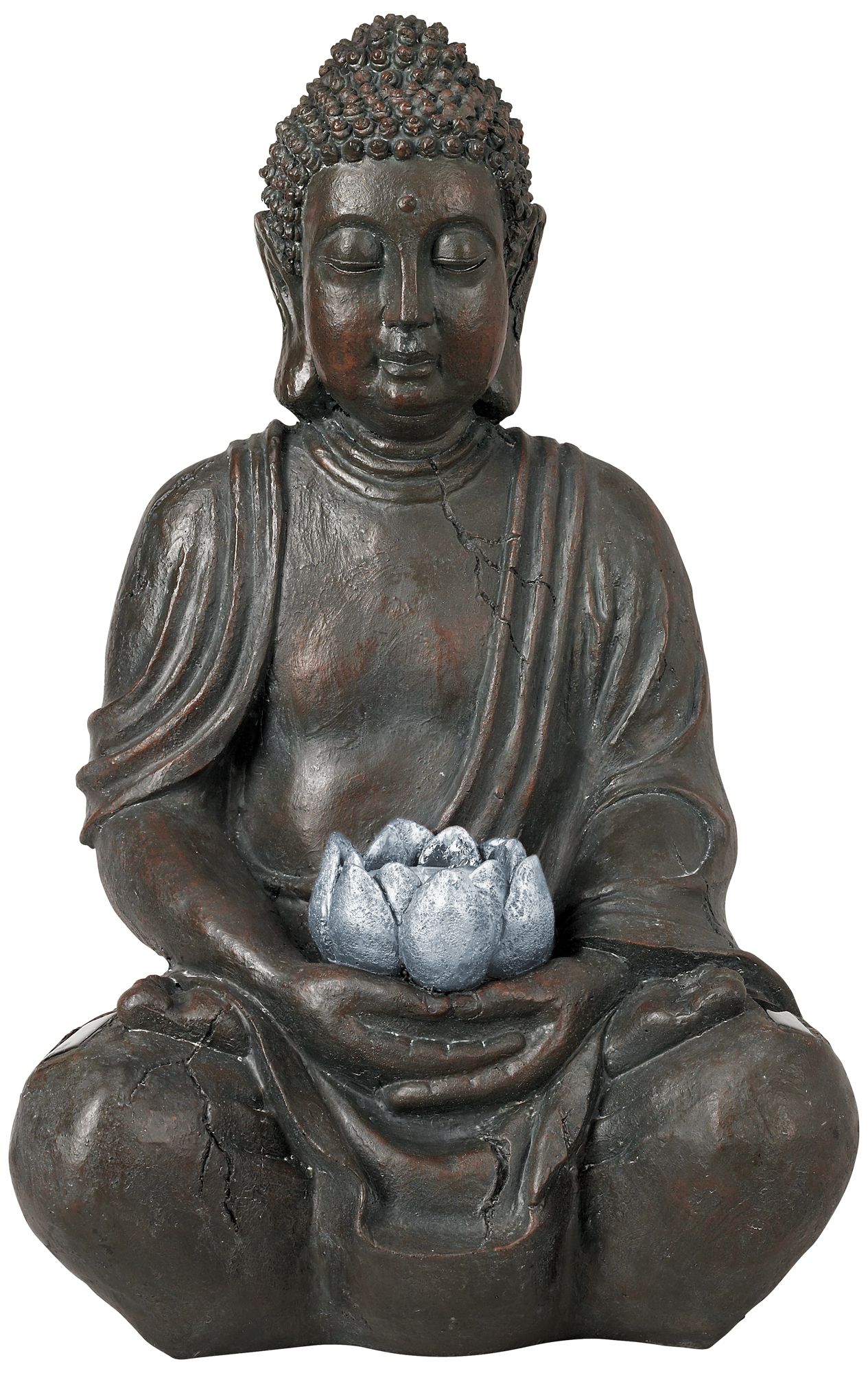 Sitting Buddha Sculpture Solar LED Sculpture