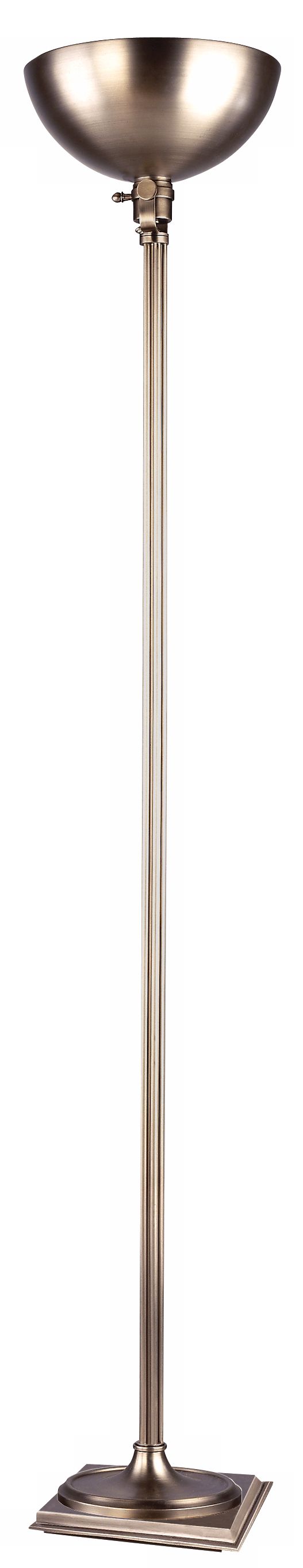 Robert Abbey Antique Nickel Swivel Top Torchiere Floor Lamp
