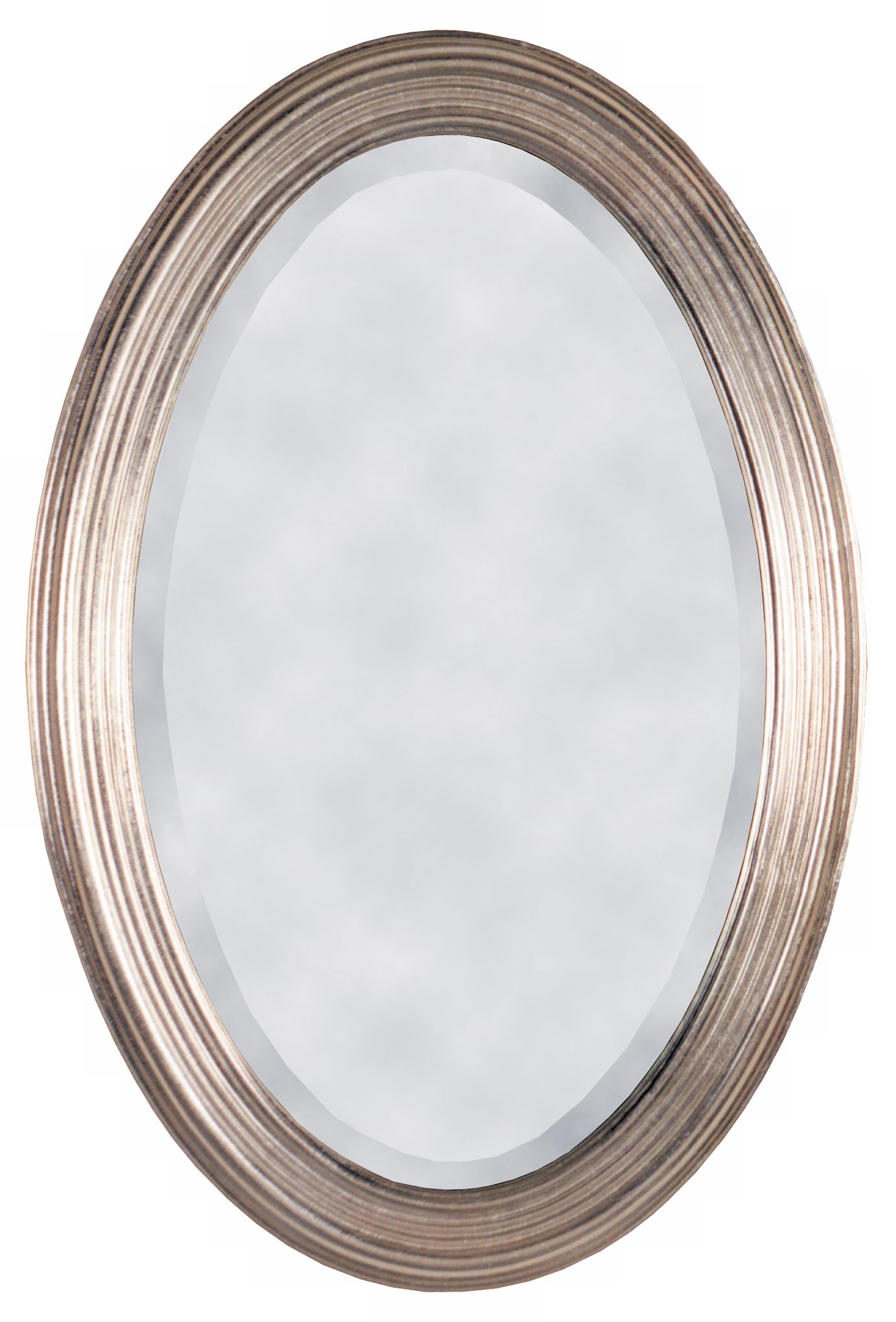 Oval Antique Silver Finish Wall Mirror