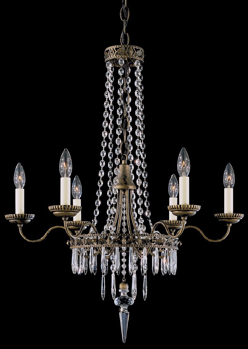 Schonbek Early American Six Light Chandelier (QS)
