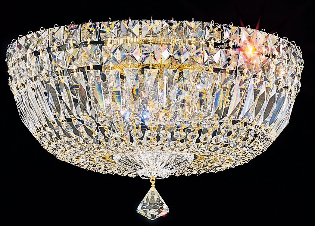 Schonbek Petite Crystal Gold 8" High Ceiling Light (QS)