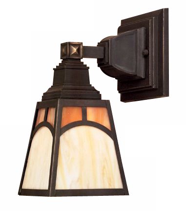 Quoizel Craftsman Tiffany Style 11 1/2" High Wall Sconce