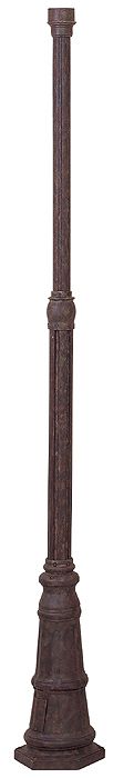 Vintage Rust 83 3/4" High Outdoor Lighting Post with Base