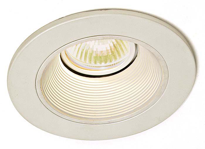 Lightolier 4" Low Voltage White Baffle Recessed Light Trim