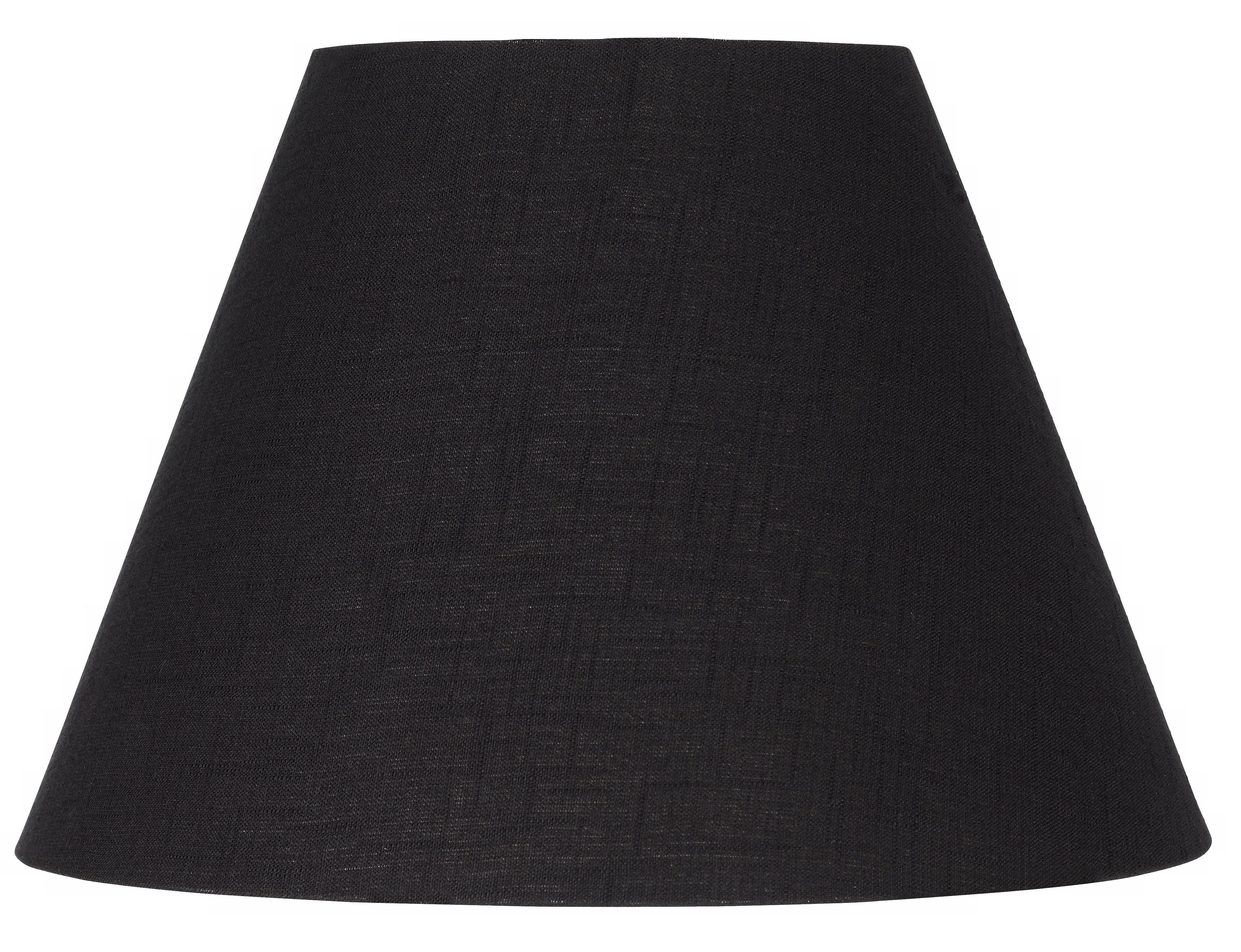 Black Linen Flat Lamp Shade 8x16x115 Spider 47574
