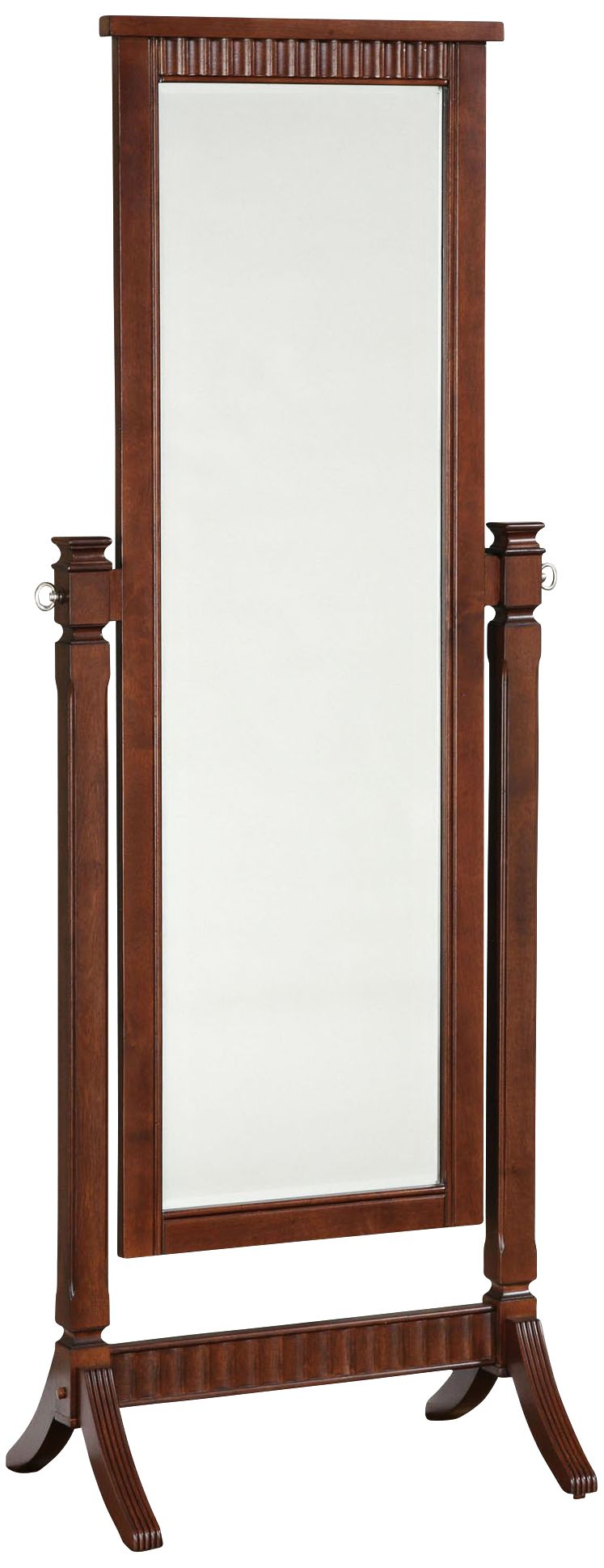 Contemporary Merlot Cheval 66" High Floor Mirror