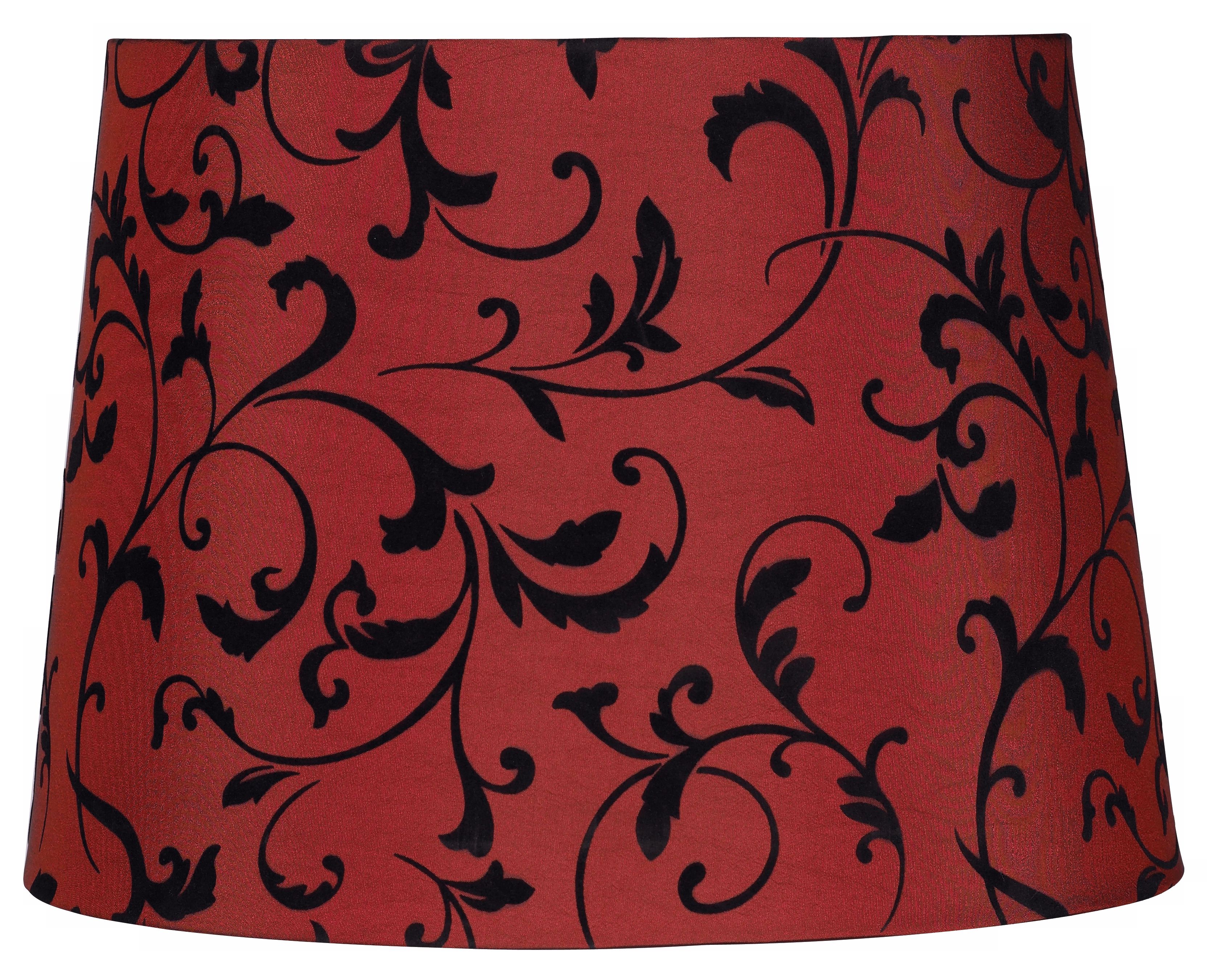Cranberry with Floral Flock Shade 115x14x10 Spider 47680