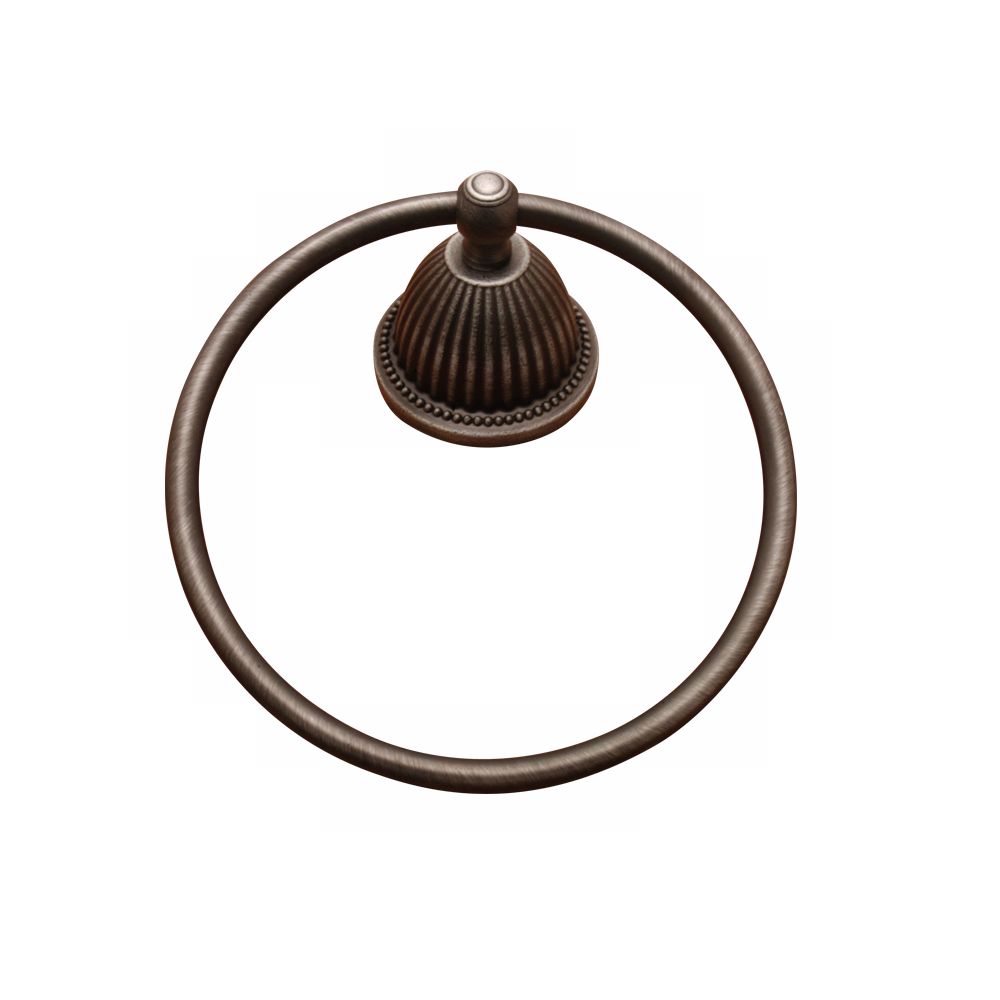Distressed Nickel Towel Holder Ring
