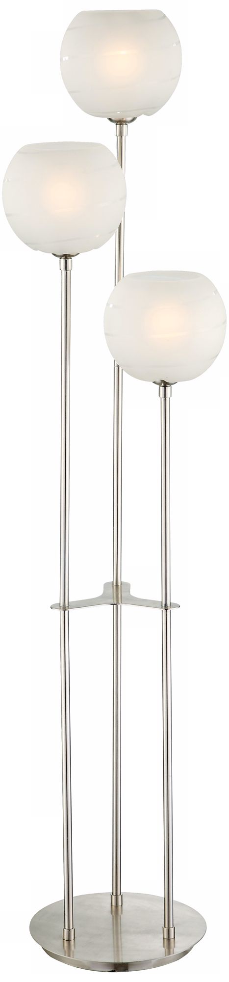 Possini Euro Design Three Tier Sandblasted Glass Floor Lamp
