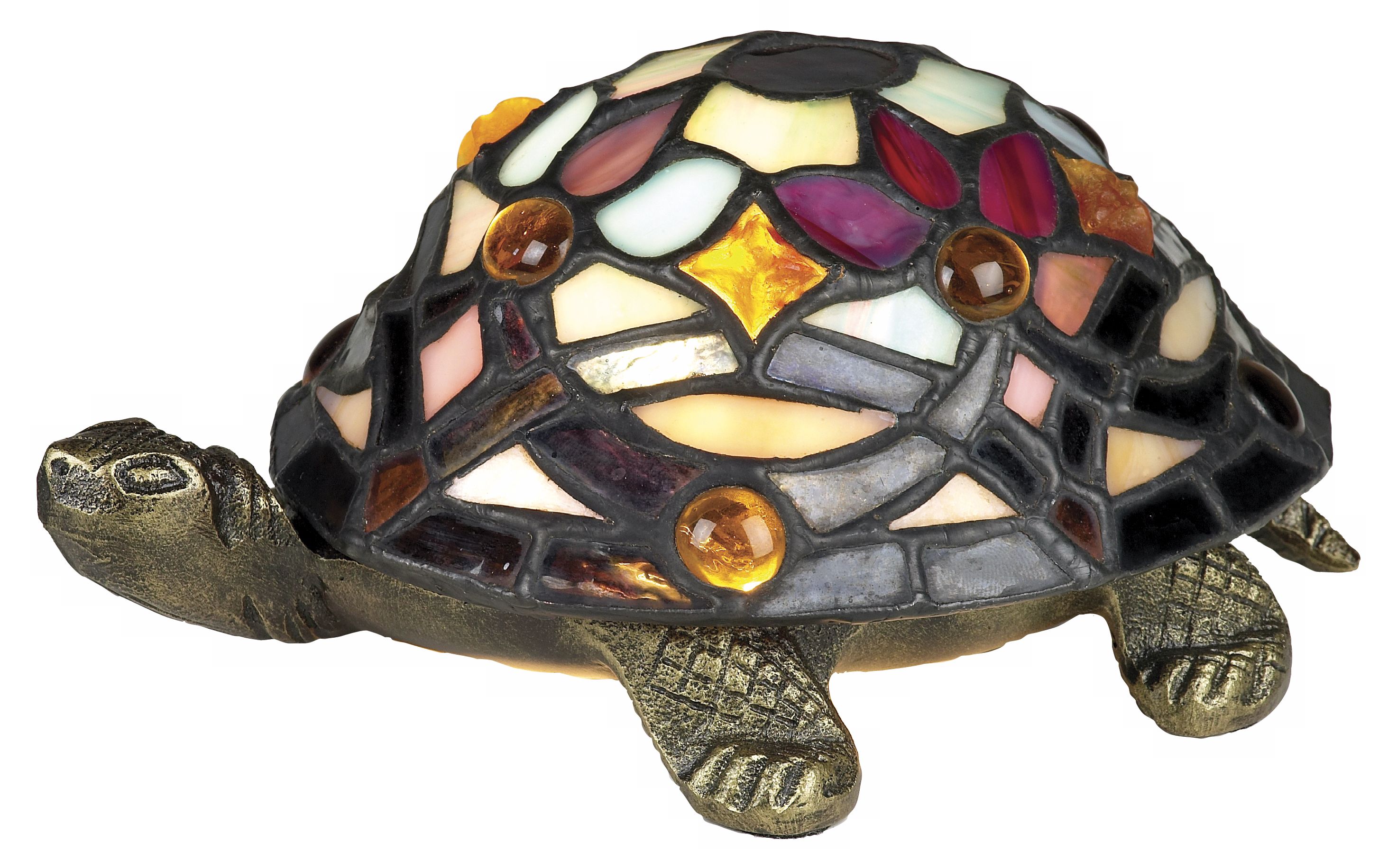 Jeweled Tiffany-Style Tortoise Night Light Accent Light