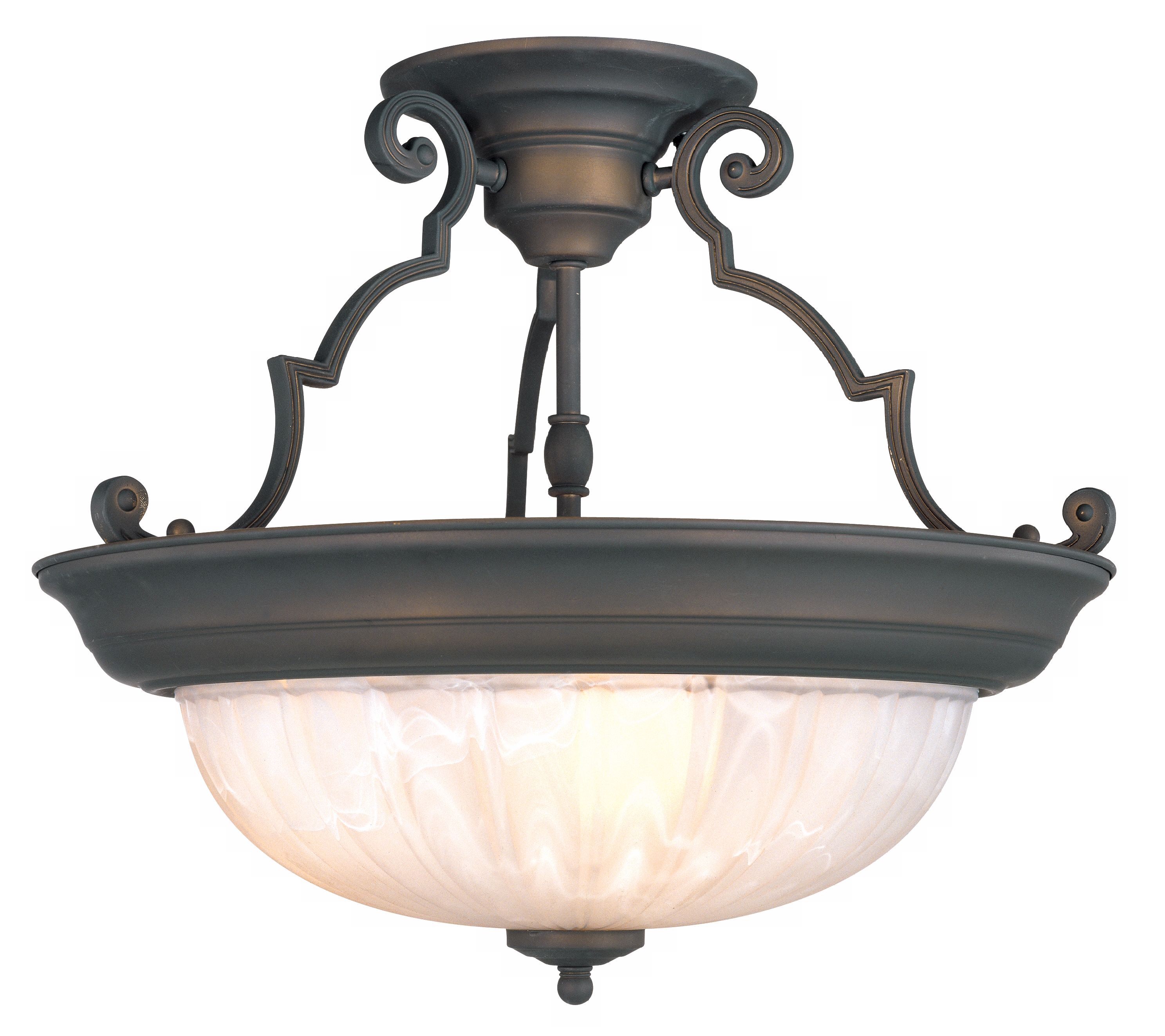 Casa Rubbed Bronze 16" Wide Ceiling Light Fixture