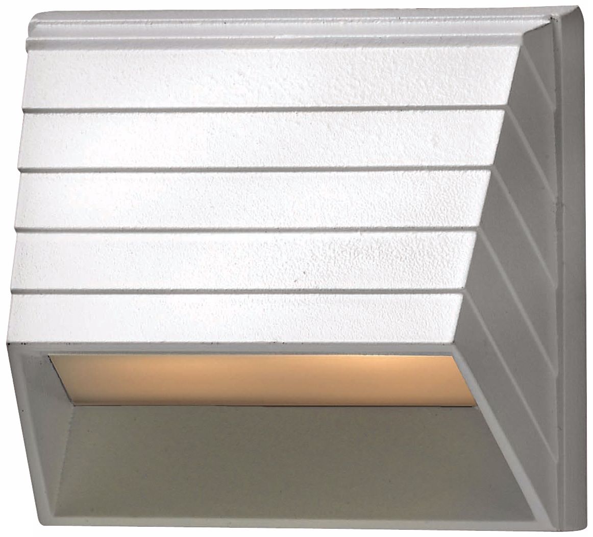 Hinkley White Square Low Voltage Deck Sconce