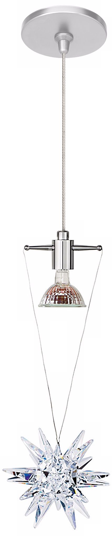 LBL Celeste Clear Crystal Star Nickel Pendant Light