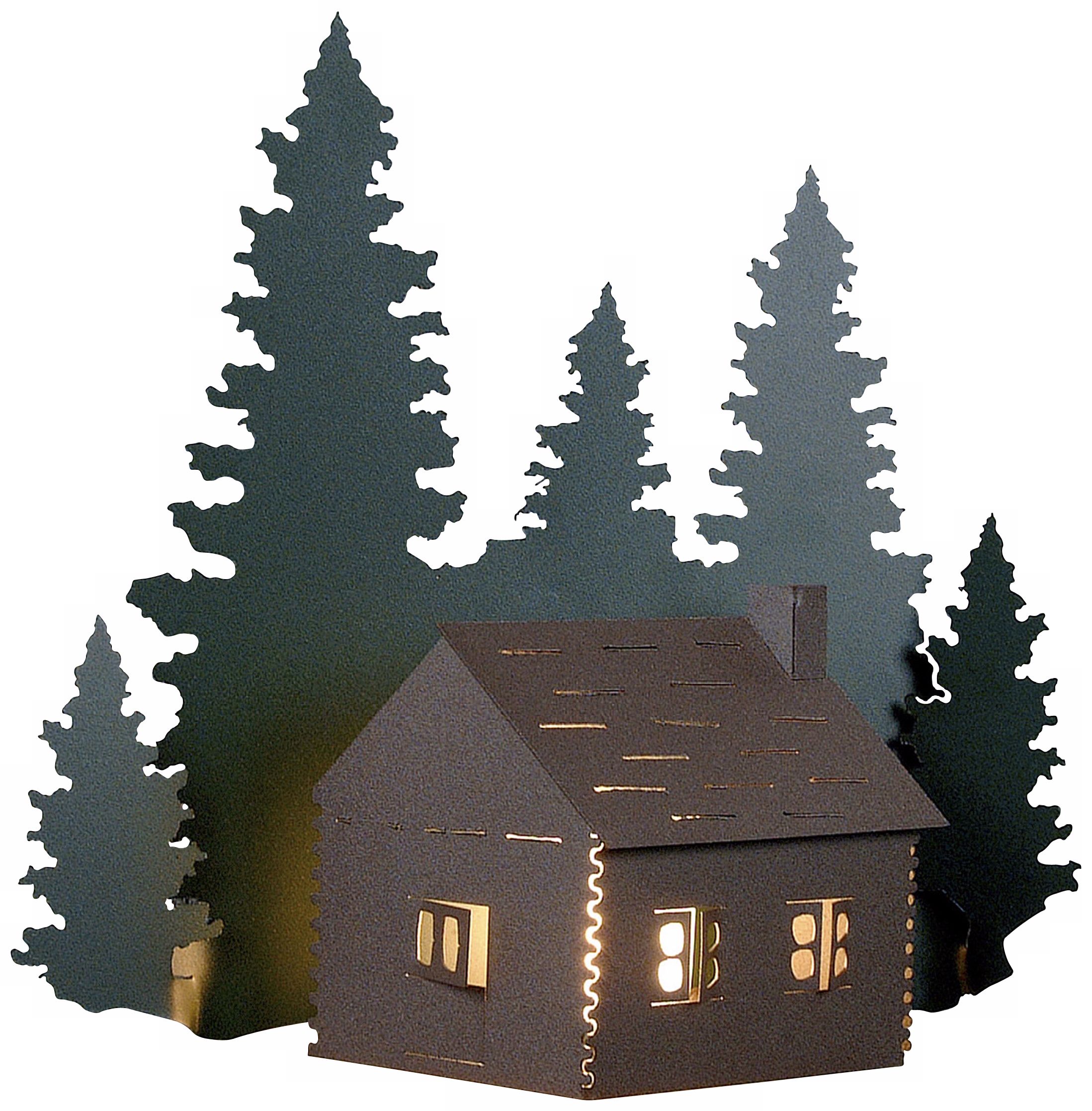 Cozy Log Cabin 17" High Outdoor Wall Light