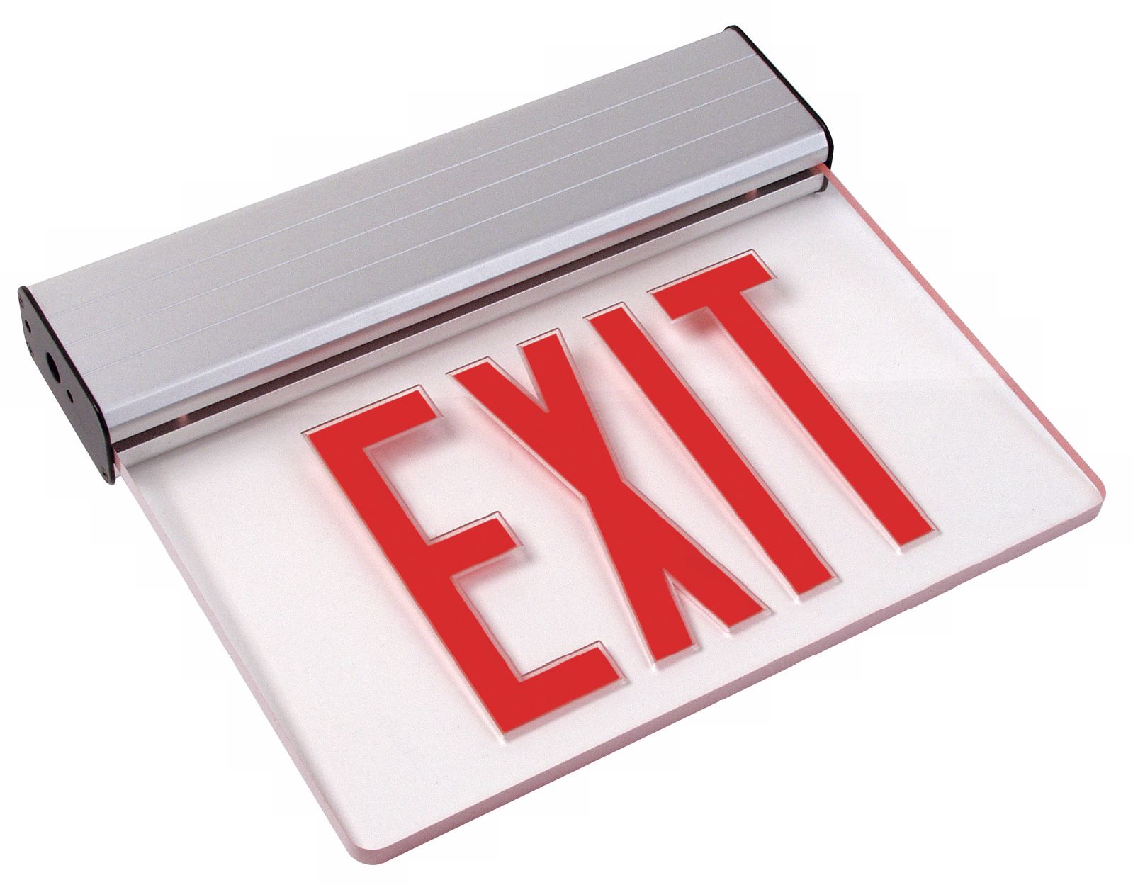 Clear Red LED Exit Sign