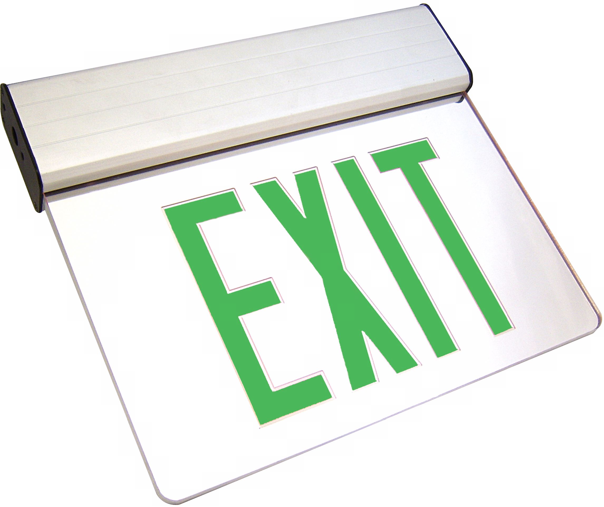 Clear Green LED Exit Sign