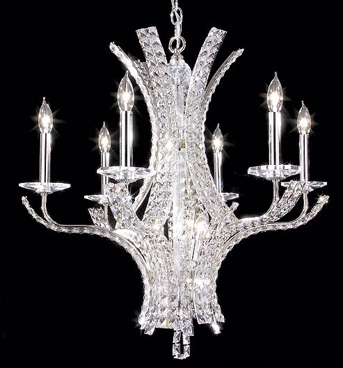 James R. Moder Six Light Estella Crystal Chandelier