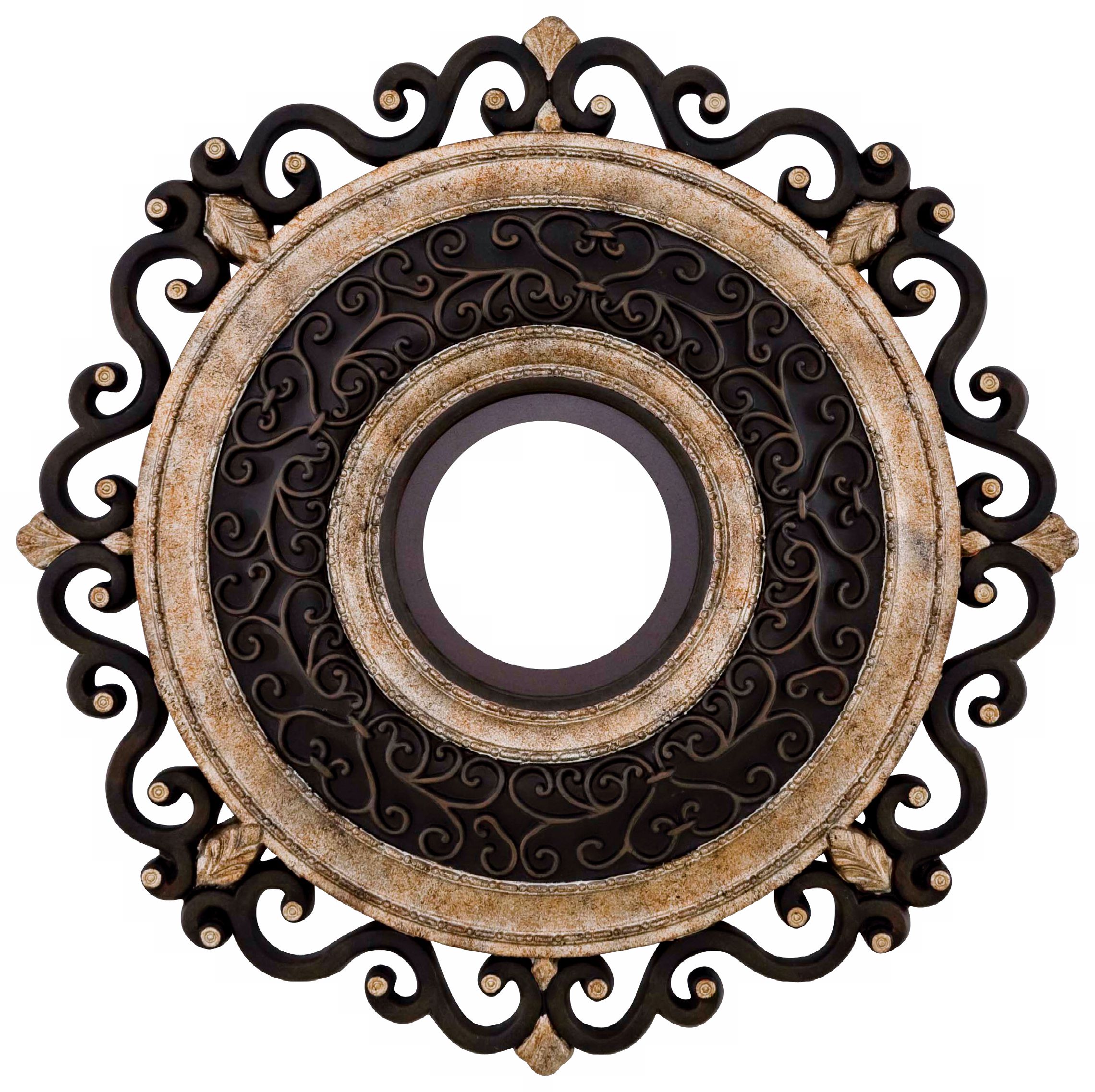 Napoli Sterling Walnut 22” Wide Ceiling Fan Medallion