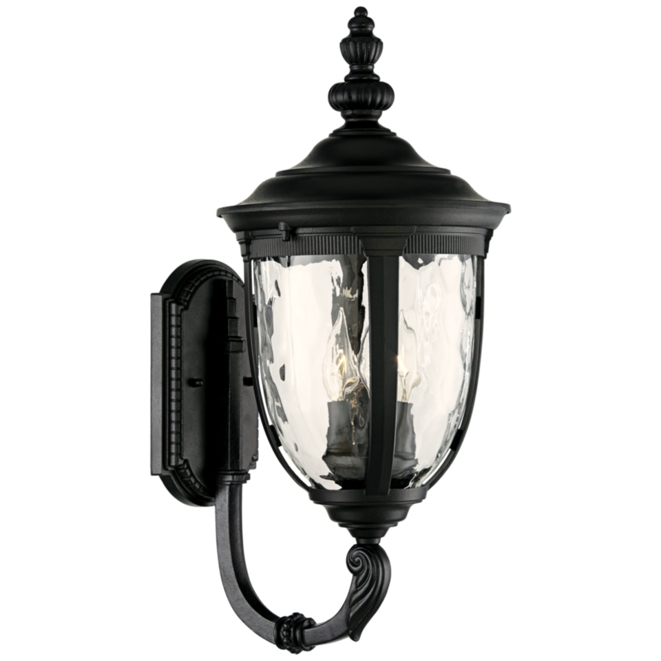 Bellagio Collection 21" High Black Outdoor Wall Light   #49291