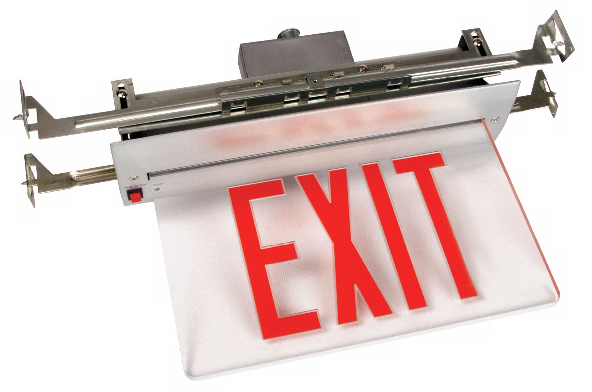 Red LED Recessed Exit Sign