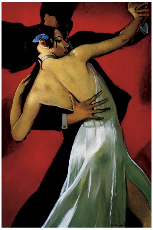 Carmine Cafe 30" High Wall Art Print