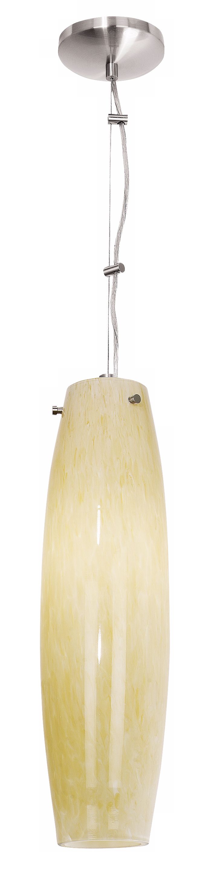 Cable Supported One Light French Amber Mini Pendant