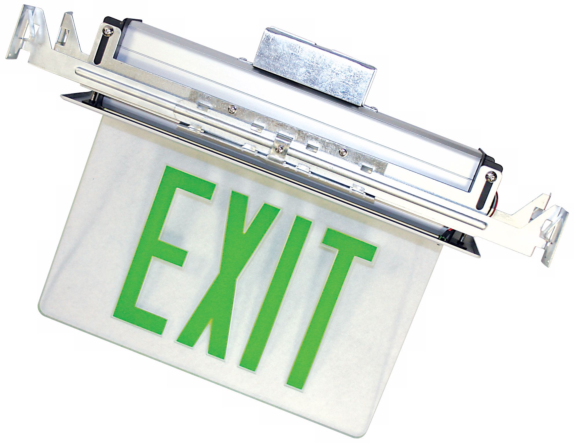 Recessed Green LED Exit Sign