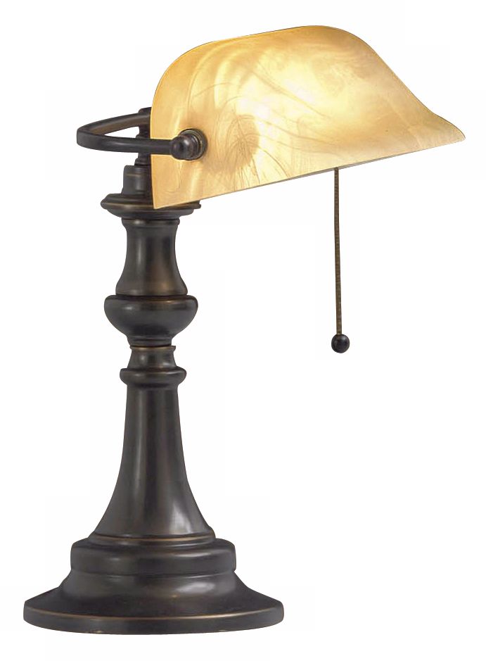 Classic Bronze Finish Bankers Desk Lamp